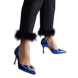 Épingles bleues ornées de zircons Épingles bleues ornées de zircons