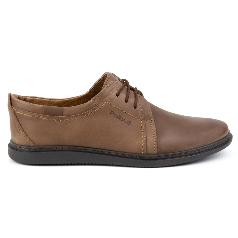 Chaussures casual en cuir pour hommes 2131 POLBUT marron brun Chaussures casual en cuir pour hommes 2131 POLBUT marron brun