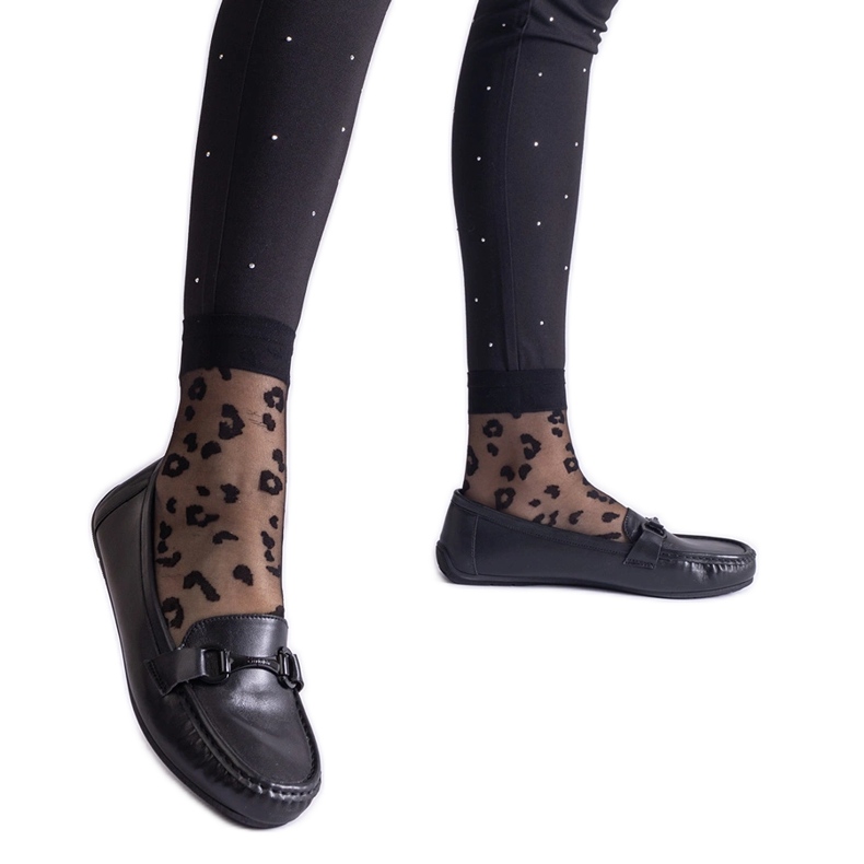 Mocassins classiques noirs en cuir écologique le noir Mocassins classiques noirs en cuir écologique le noir