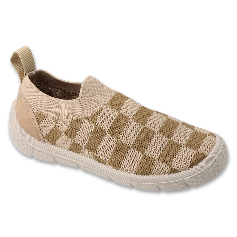Chaussons enfants Befado 102X028, beige, à carreaux Chaussons enfants Befado 102X028, beige, à carreaux