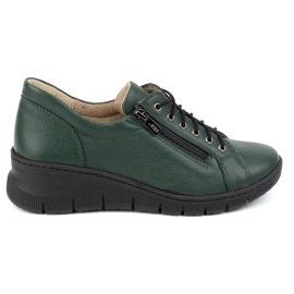 Olivier Chaussures en cuir à semelle épaisse pour femmes, 1236 vert