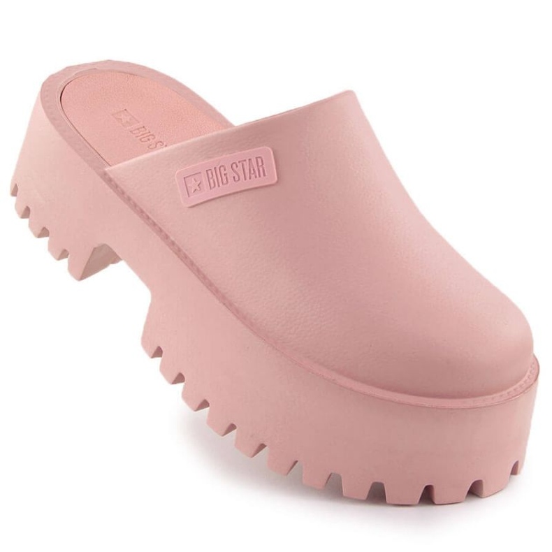 Clogs sur la semelle massive Big Star NN274020 Pink rose