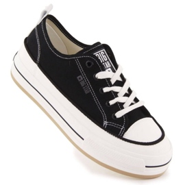 Sneakers Big Star sur la plate-forme noire NN274204 le noir