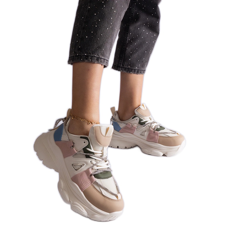Baskets de sport femme multicolores blanche