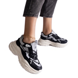 Baskets noires avec empiècements pailletés