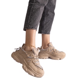 Baskets de sport femme beige foncé