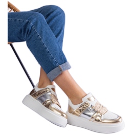 Baskets dorées avec inserts en argent