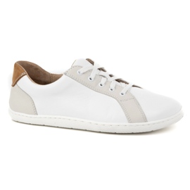 WASAK Chaussures pour femmes en cuir minimaliste pieds nus 0743w blanc