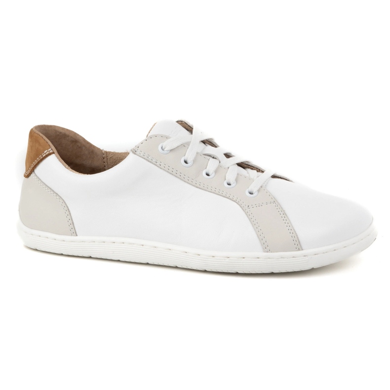 WASAK Chaussures pour femmes en cuir minimaliste pieds nus 0743w blanc