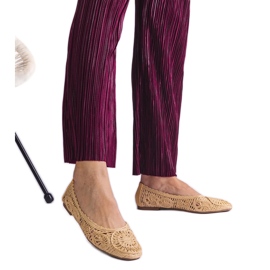 Ballerines tressées beiges