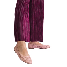 Ballerines tressées roses