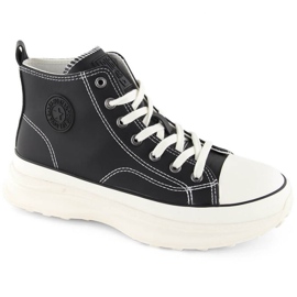 Big Star OO274063 baskets sur la plate-forme noire le noir