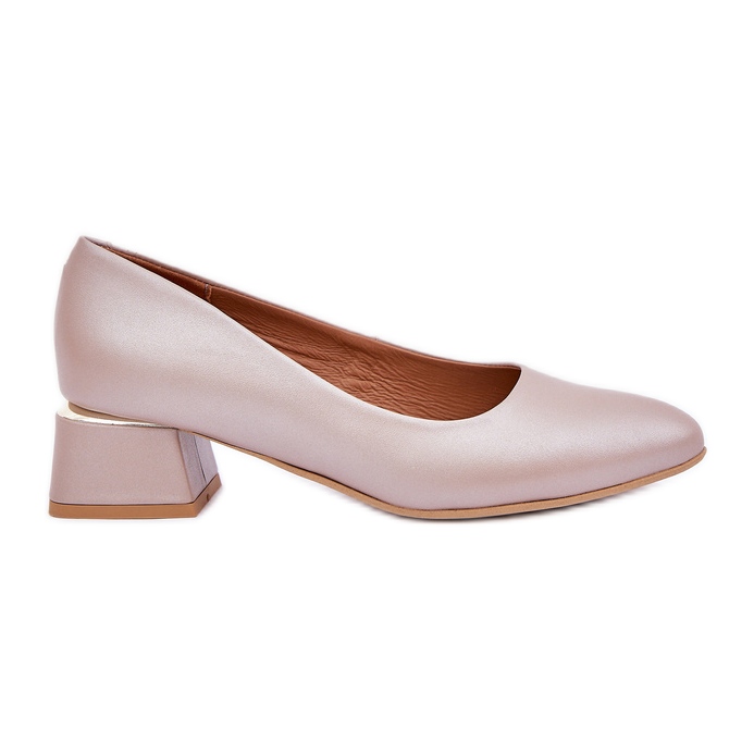 Lewski Shoes Pompes en cuir Lewski 3118 beige foncé