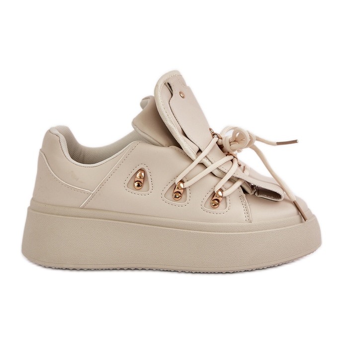 Baskets à plateforme pour femmes, beige Baskets à plateforme pour femmes, beige