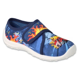 Slippers pour enfants de Befado 660x153 Blue Fire Truck bleu