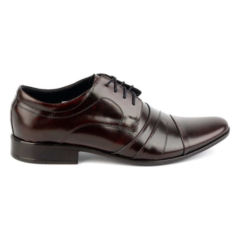 Olivier Chaussures formelles en cuir masculin 201 Bourgogne rouge