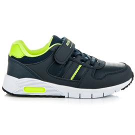 Ax Boxing Chaussures à lier et Velcro bleu