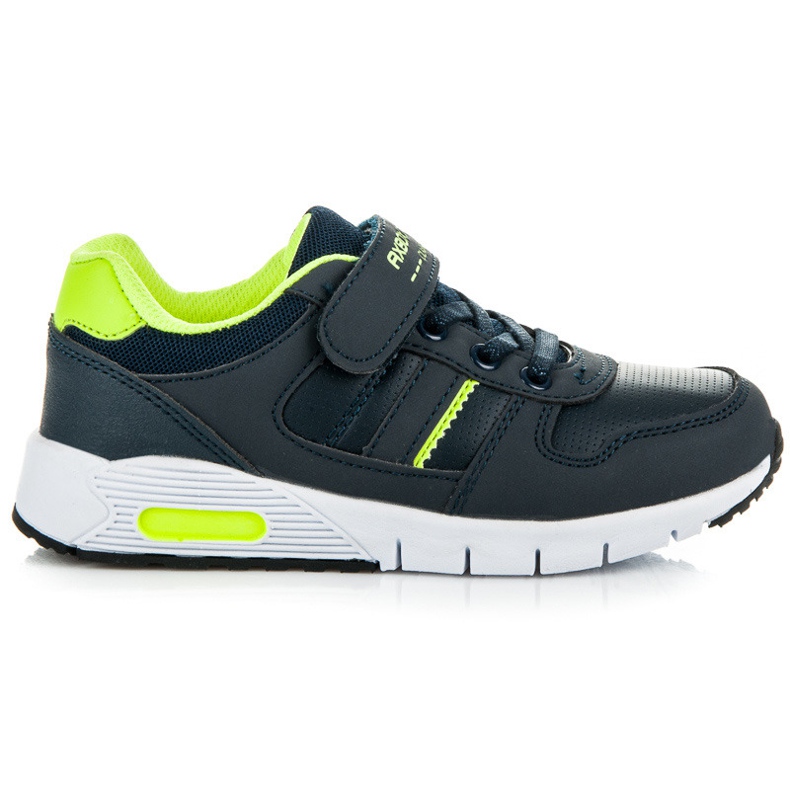 Ax Boxing Chaussures à lier et Velcro bleu