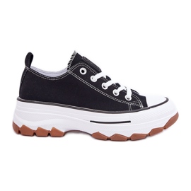 News Baskets féminines basses sur la plate-forme noire