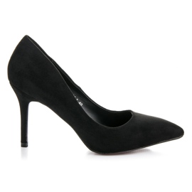 Bestelle Escarpins en daim noir le noir