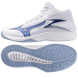 Mizuno Thunder Blade Chaussures avec Mid V1GA237597 White blanche