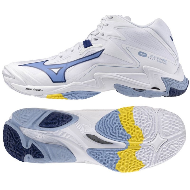 Mizuno wave Lightning Z8 mid v1ga240597 chaussures blanches