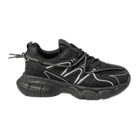 Baskets noires pour femmes sur la plate-forme