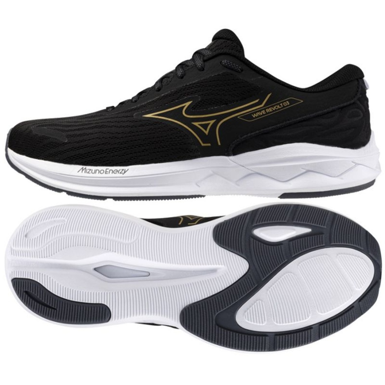 Mizuno Wave Revolt 3 J1GC248152 Chaussures noires le noir