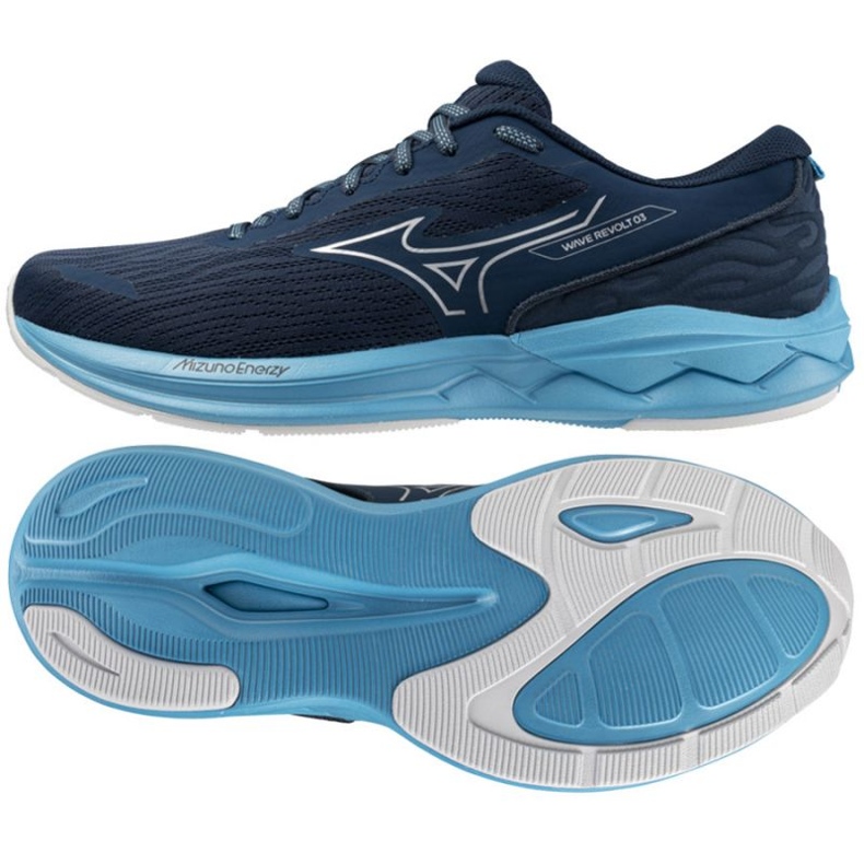Mizuno Wave Revolt 3 J1GC248154 Navy Shoes bleu