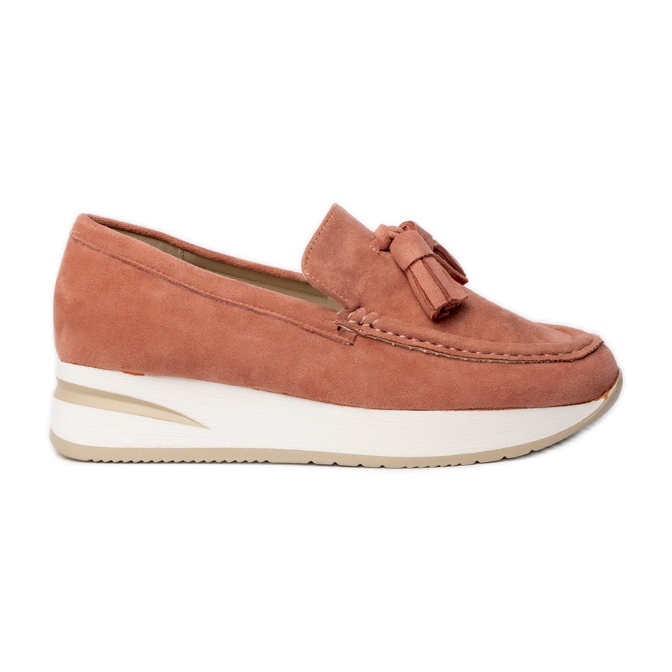 Mocassins à franges roses des femmes Mocassins à franges roses des femmes