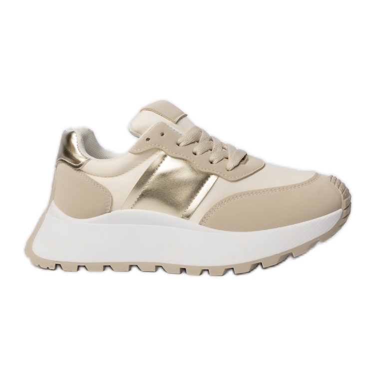 Baskets sportives beige féminines