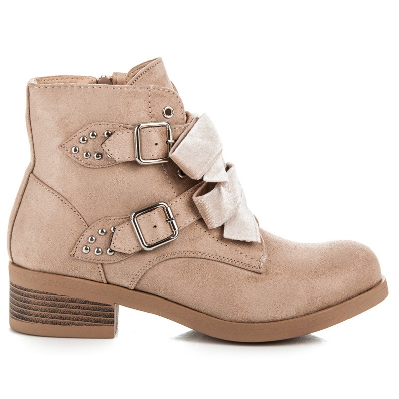 Ideal Shoes Bottes à nœuds brun