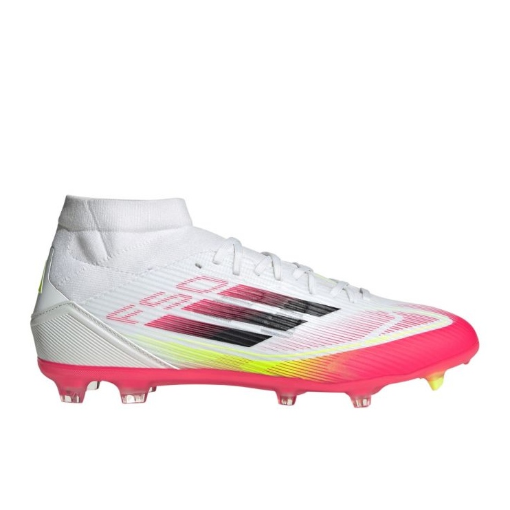Adidas F50 League FG / Mg Mid Ji0434 Chaussures de football blanc et rouge blanche