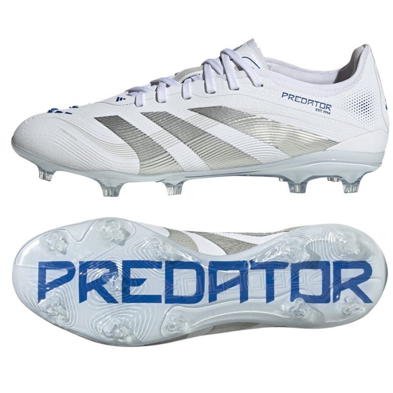 Adidas Predator Pro FG ID3857 blanc et argent blanche