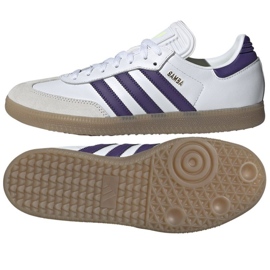 Adidas Samba Messi dans IH8161 Chaussures blanches et violettes Adidas Samba Messi dans IH8161 Chaussures blanches et violettes