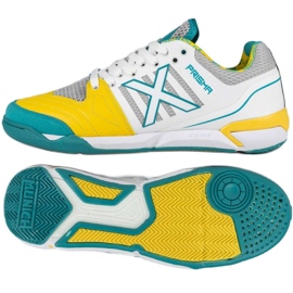 Munich Prisma 37 en 3116038 Chaussures de football blanc et jaune blanche
