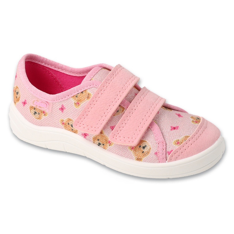 Sneakers pour enfants de Befado 772x018 rose dans un ours en peluche Sneakers pour enfants de Befado 772x018 rose dans un ours en peluche