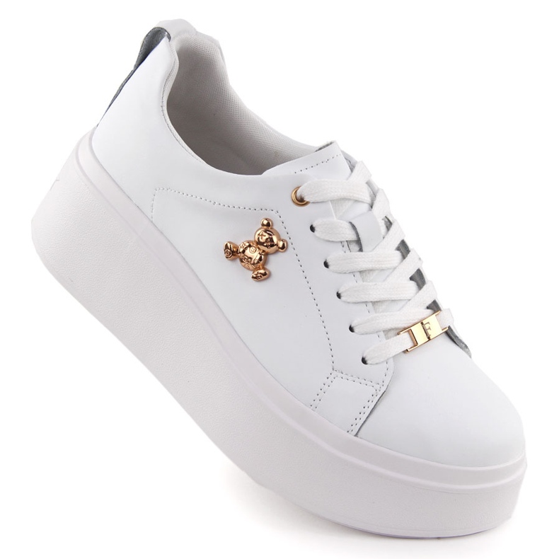 Chaussures en cuir pour femmes sur la plateforme White Filippo blanche Chaussures en cuir pour femmes sur la plateforme White Filippo blanche