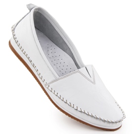 T.Sokolski Mocassins en cuir en cuir blanc
