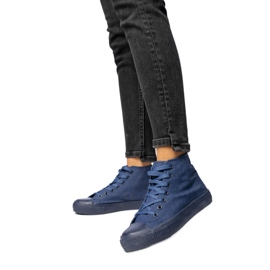 Baskets en jean classiques pour femmes bleu