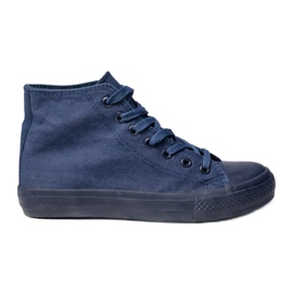 Baskets féminines bleu marine classiques
