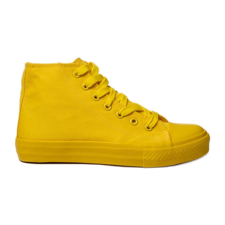 Baskets féminines classiques jaunes