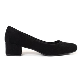 Pumps en daim noir sur le post Sergio Leone le noir Pumps en daim noir sur le post Sergio Leone le noir