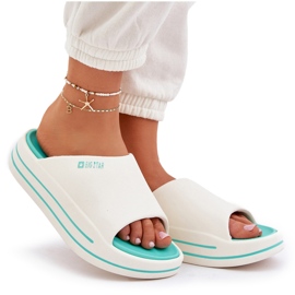 Les tongs pour femmes sur la plate-forme Big Star NN274A038 White-Cham blanc