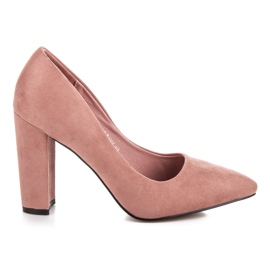 Seastar Escarpins en daim sur le pilier rose