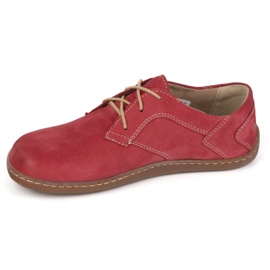 Olivier Chaussures en cuir minimaliste aux pieds nus pour femmes 1082 Nubuk rouge