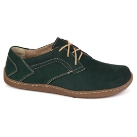 Olivier Chaussures en cuir minimaliste aux pieds nus 1082 Nubuk vert foncé