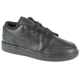 Air Jordan 1 Low GS 553560-093 Chaussures noires le noir