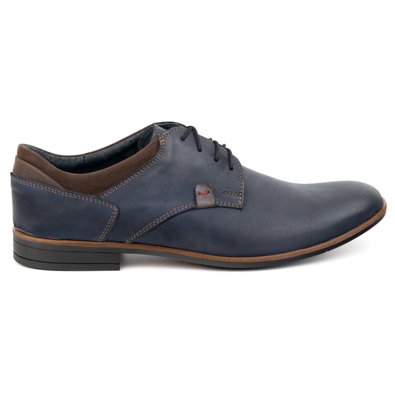 Chaussures Olivier 263gt, cuir formel de la marine bleu