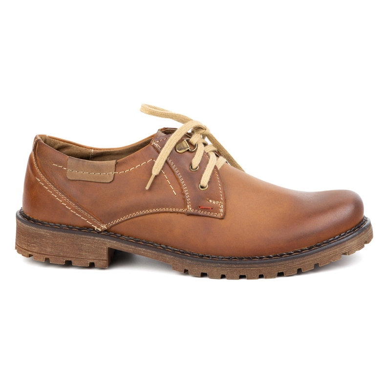 Chaussures en cuir masculin olivier 312gt marron brun